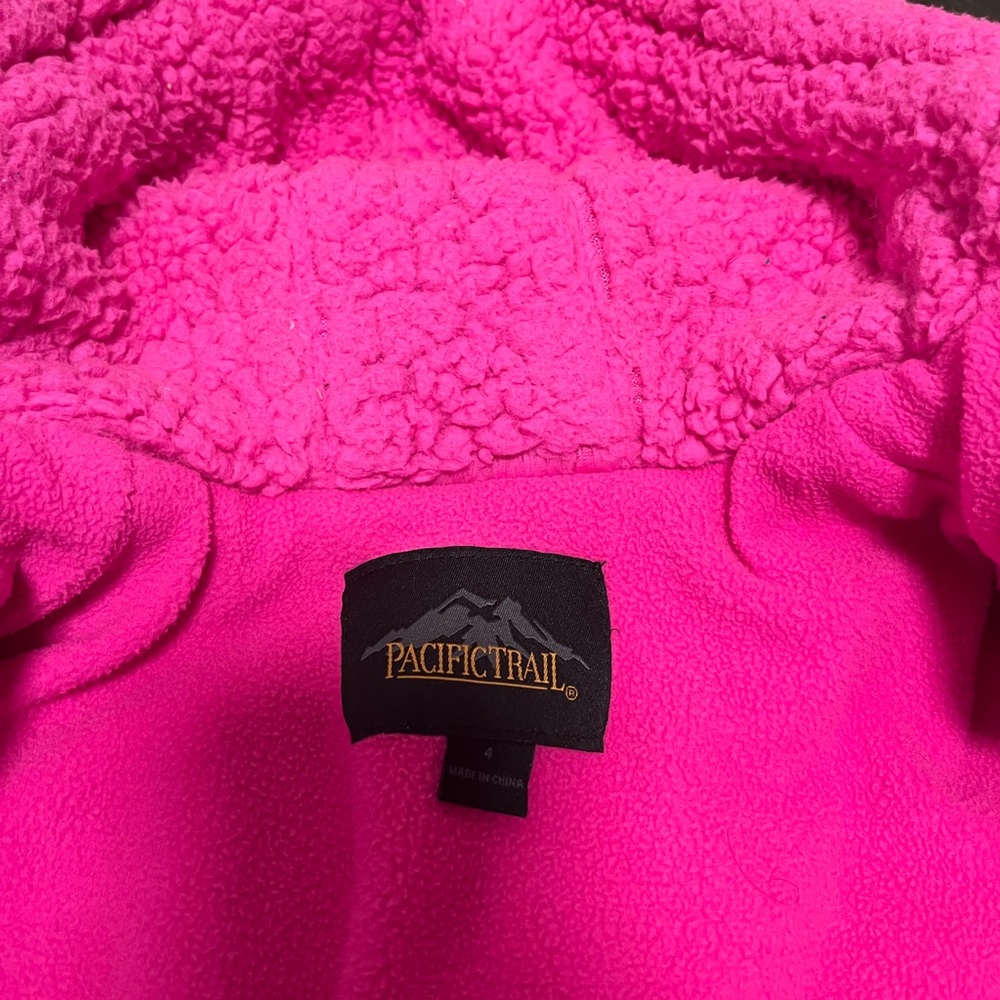 Pacific Trail Kids Bright Pink Fleece Jacket
